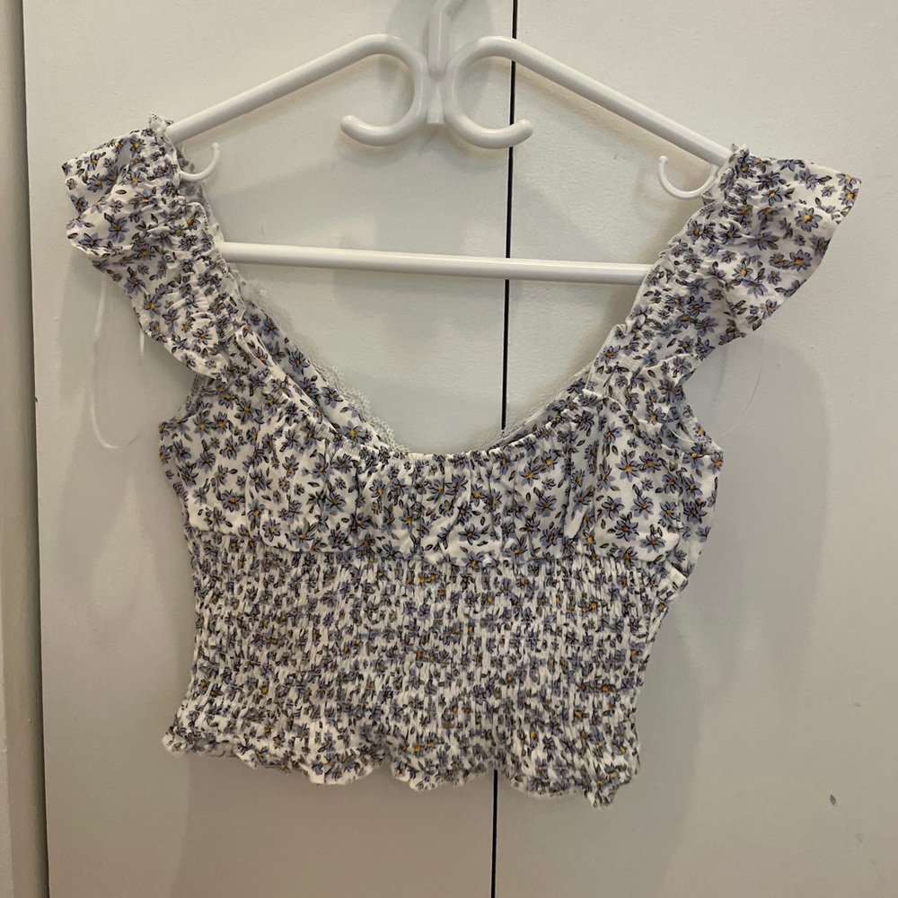 Garage Floral Ruffle Crop Top - Flower pattern - Picture 5 of 5